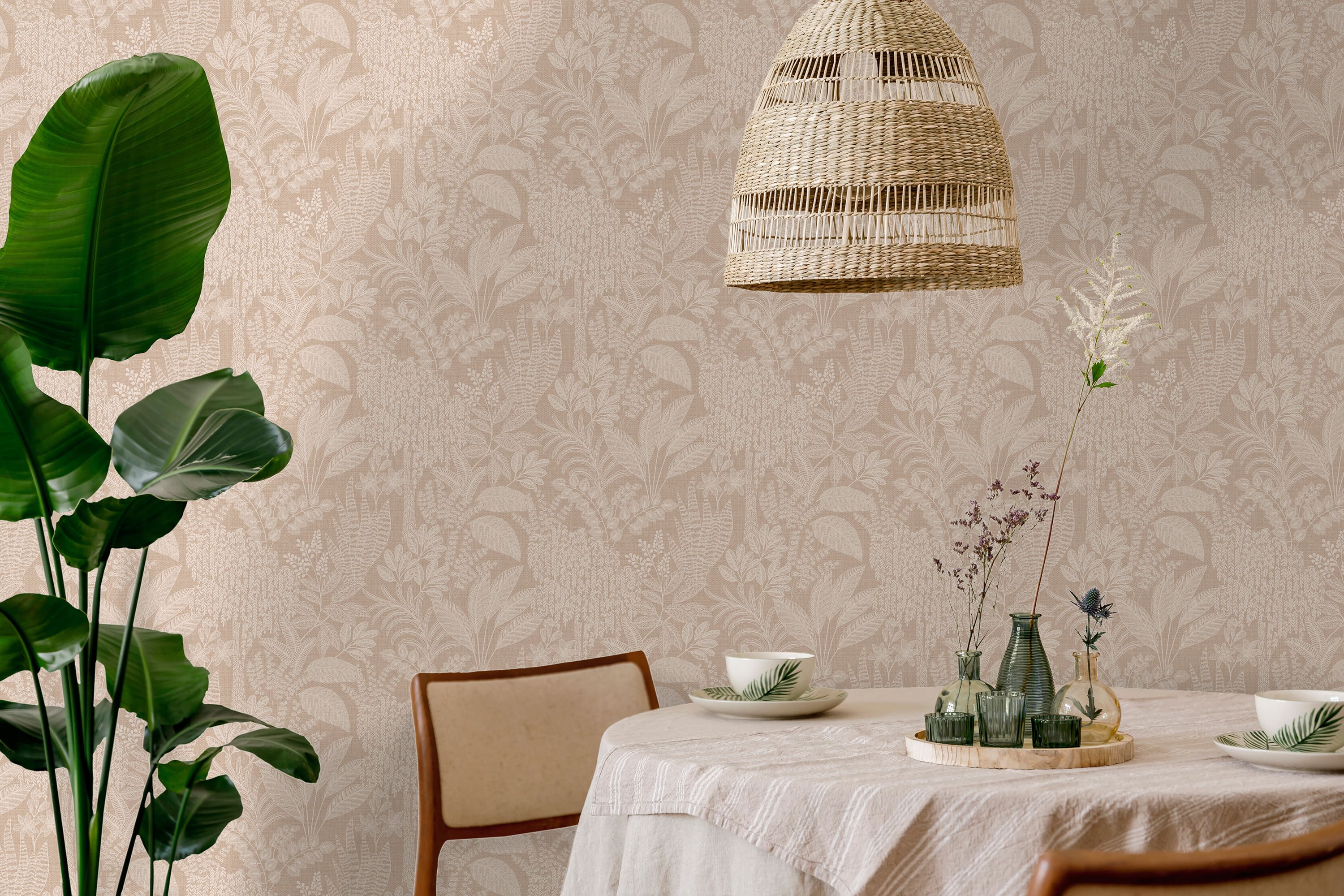 Papel Tapiz Sahara con diseño de flores color rosa – Nubia Magana ...