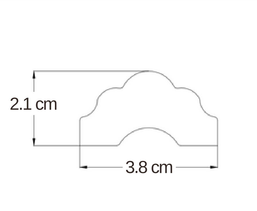 Paquete de 5 piezas. Moldura para interiores decorativa 38mm – Nubia ...